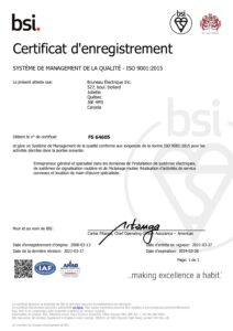 Certification ISO